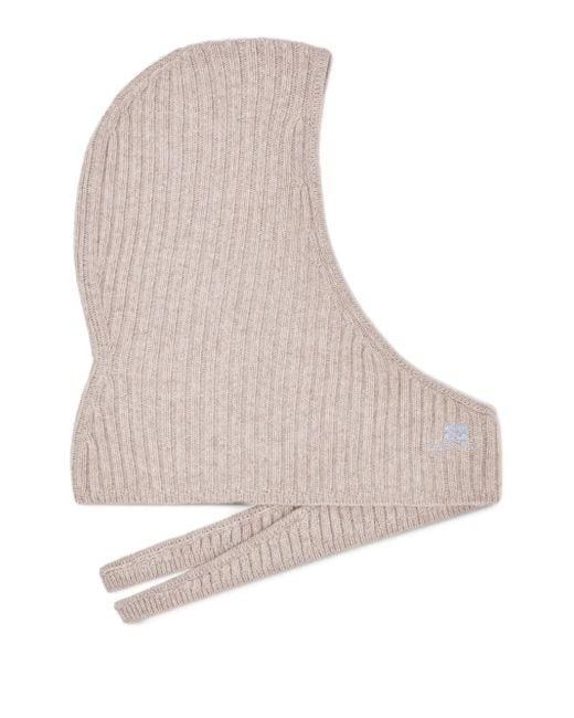 Ganni Natural Wool Mix Balaclava