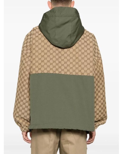 Gucci Green Canvas Logo Jacket for men