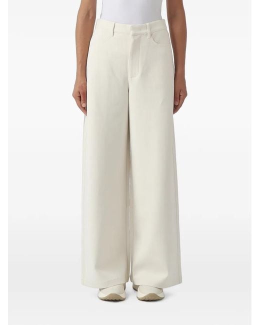 Max Mara White Wide-Leg Trousers