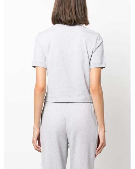 Moschino Gray Logo-Print Track Trousers