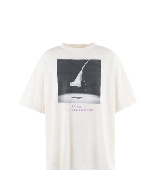 SAINT Mxxxxxx White Robert Mapplethorpe Print T-Shirt for men