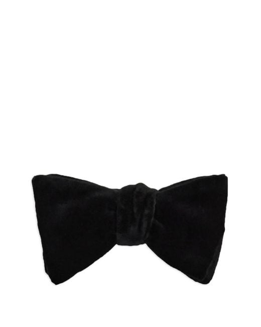 Ralph Lauren Black Cotton Bow Tie for men