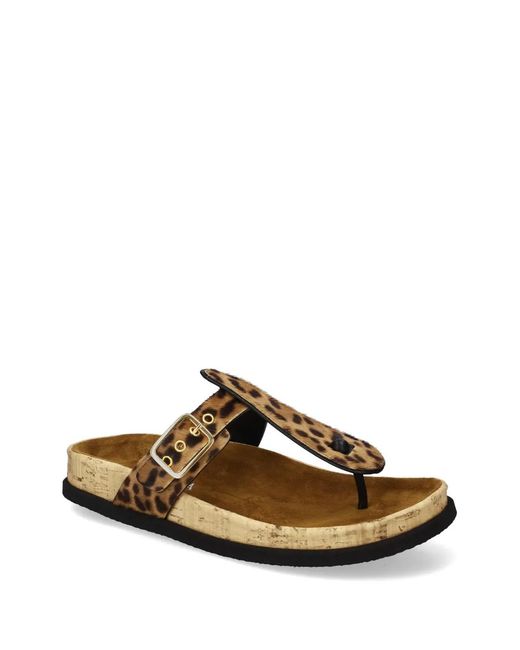 Premiata Natural Leopard-Print Buckle Sandals