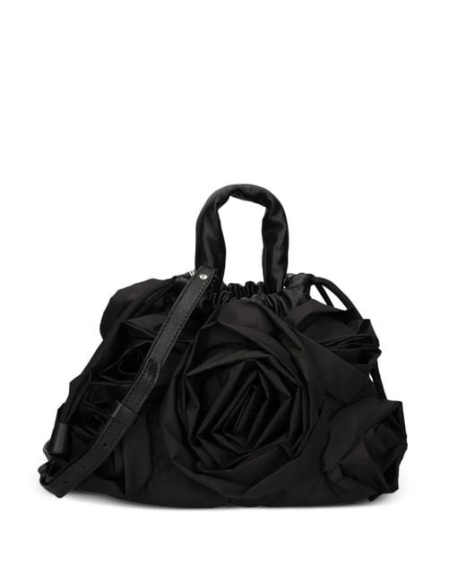 Vic Matié Black Rose Handbag