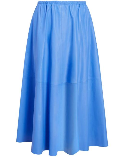 Proenza Schouler Blue Cece Midi Skirt