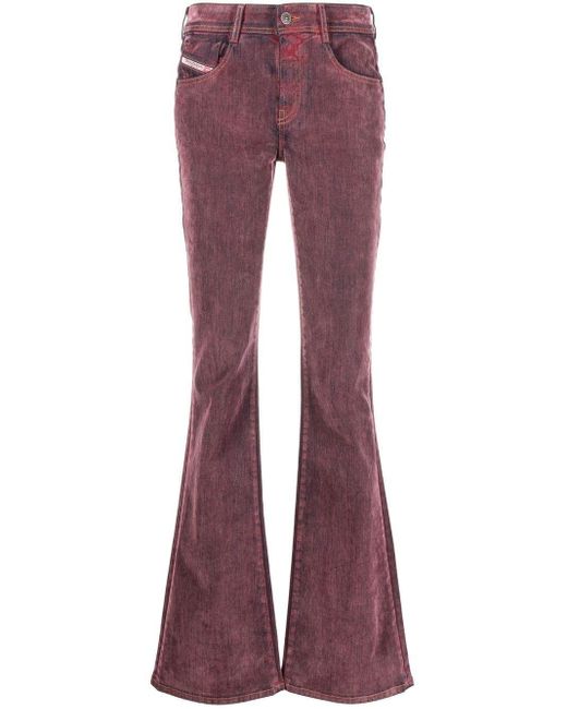 DIESEL Denim 1969 D-ebbey Flared Jeans in Pink | Lyst Australia