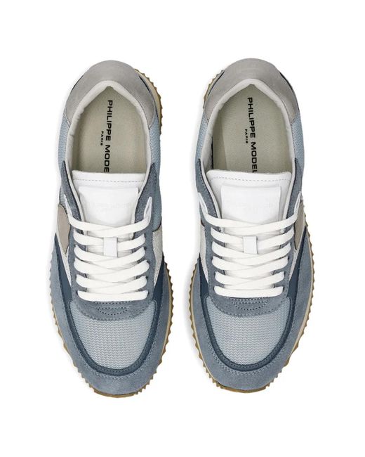 Philippe Model Blue Blville Panelled Low-Iop Sneakers