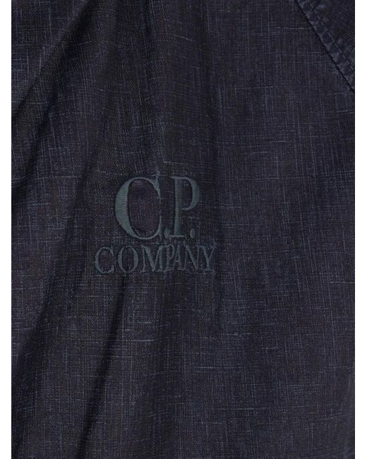 C P Company Blue Goggle Windbreaker for men