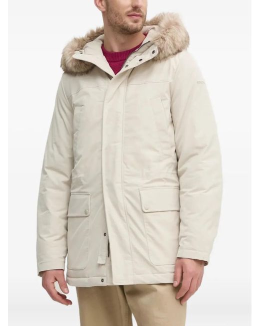 Geox White Faux-Fur Hooded Jacket for men