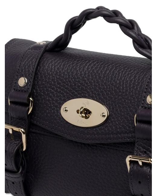 Mulberry Blue Mini Alexa Braided-Handle Tote Bag