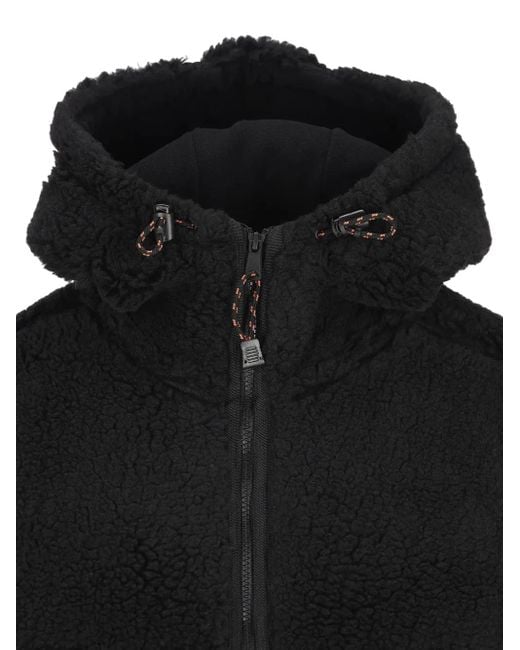 Napapijri Fleecejacke mit Logo-Patch in Black für Herren