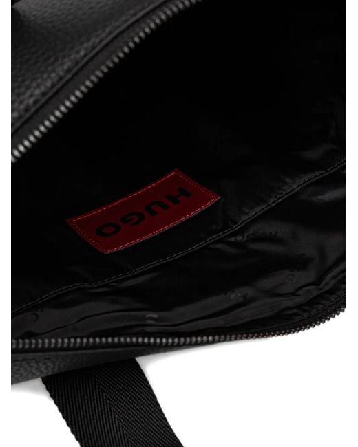 HUGO Black Zip-Fastening Laptop Bag for men