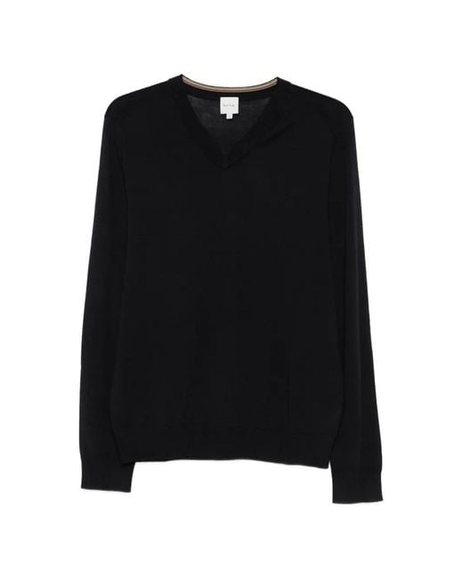 Paul Smith Black V-Neck Long-Sleeve Sweater for men