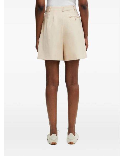 Lacoste Natural Pleated Tailored Shorts