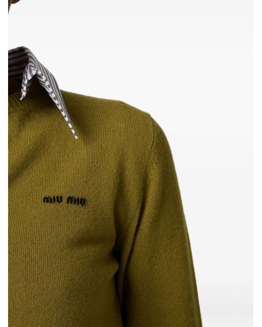 Miu Miu Green Cardigan aus Kaschmir