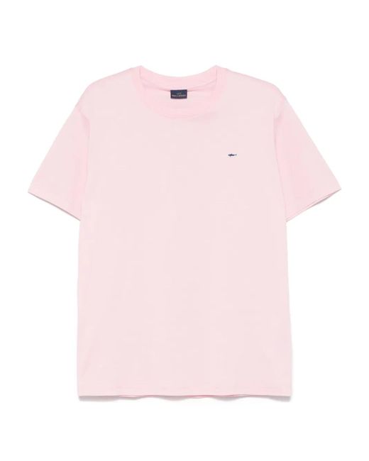 メンズ Paul & Shark ロゴ Tシャツ Pink
