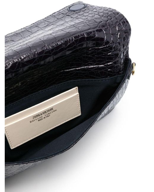 Zadig & Voltaire Black Goossens Rock Embossed Clutch Bag