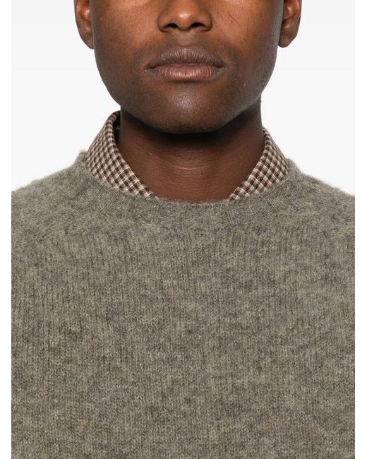 YMC Gray Suedhead Sweater for men