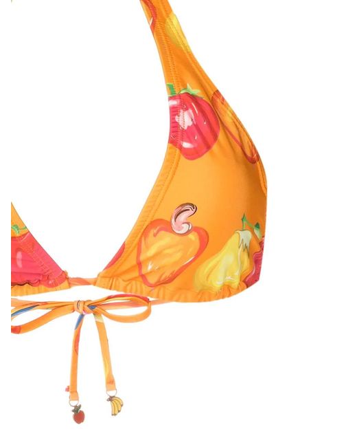 Amir Slama Orange Ensemble À Fruits Imprimés