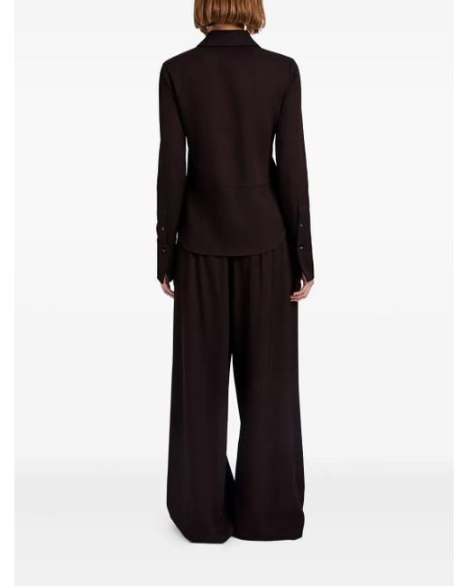 Proenza Schouler Black Maddi Button-Down Collared Shirt