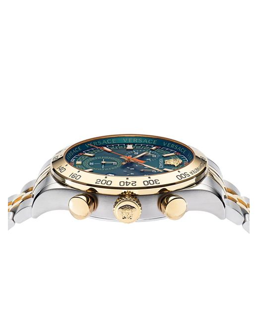 Versace Green Greca Dome Chrono 43Mm for men
