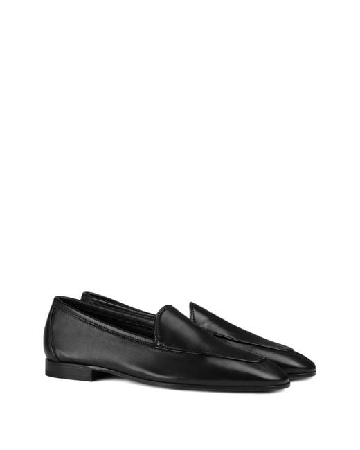 Doucal's Black Leather Loafers