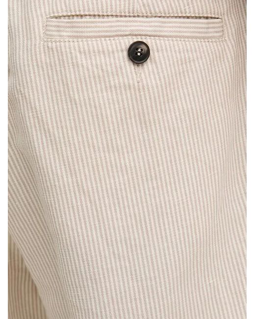 Benetton Natural Pleated Shorts for men