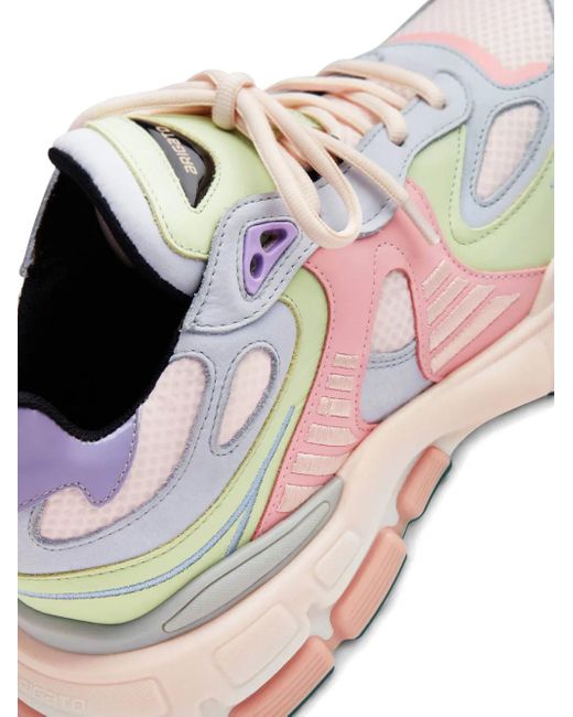 Axel Arigato White Pastel-Colored Trainers With Leather And Mesh Design