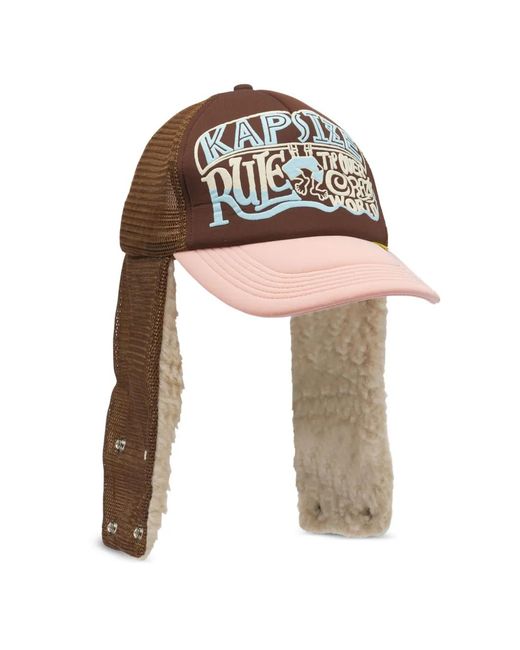 Kapital White Shearling Print Hat for men