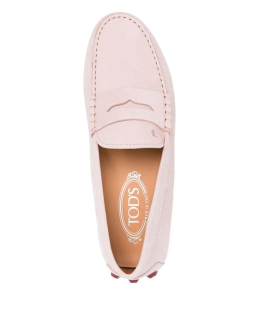 Tod's Pink Gommino Bubble Pebble-Detail Loafers