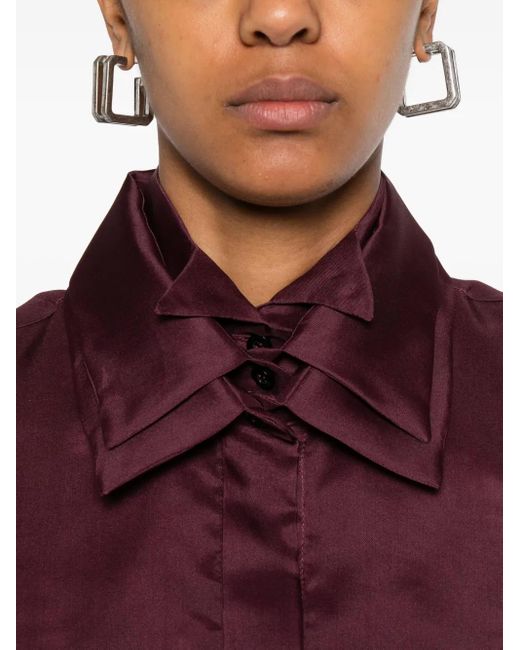 Viktor & Rolf Purple Sleeveless Button-Down Shirt