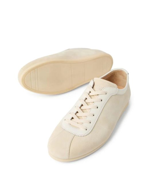 Brunello Cucinelli Natural Washed Suede Sneakers for men