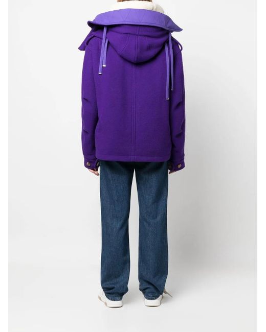 Off-White c/o Virgil Abloh Purple Hooded Reversible Jacket