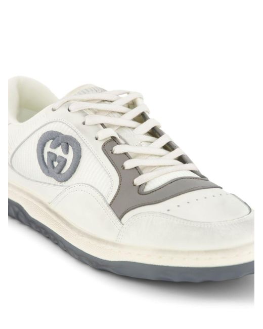 Sneakers Pelle Beige Grigio di Gucci in White da Uomo