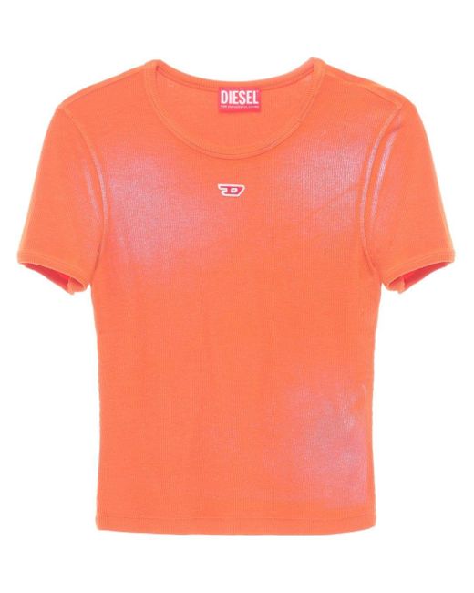T-shirt crop T-Ele-N1 di DIESEL in Orange