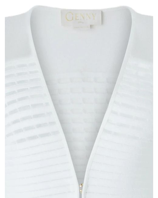 Genny White Peplum Cardigan