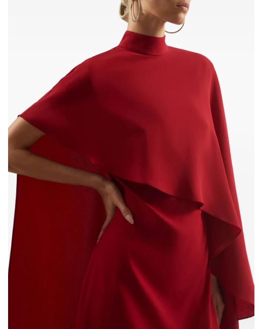 Taller Marmo Red Carrington Cape Mini Dress