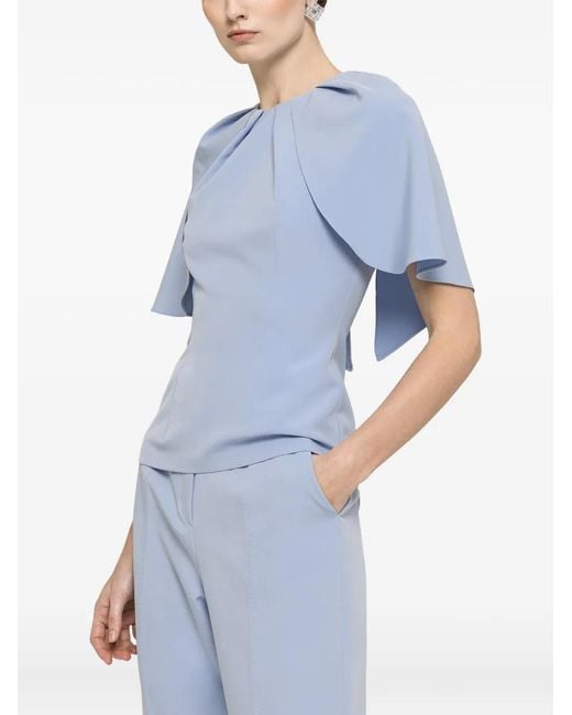 Nissa Blue Cape-Design Top