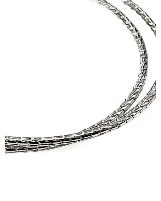 John Hardy White Sterling Jh Essential Flex 78.5Mm Hoop Earrings