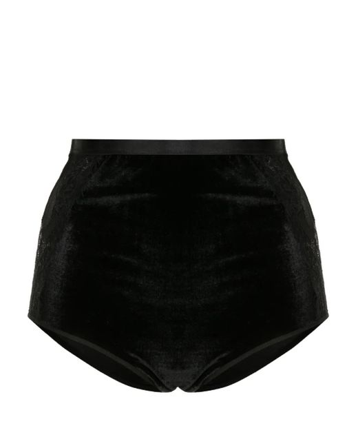 Lethicia Bronstein Black Atena Velvet Briefs