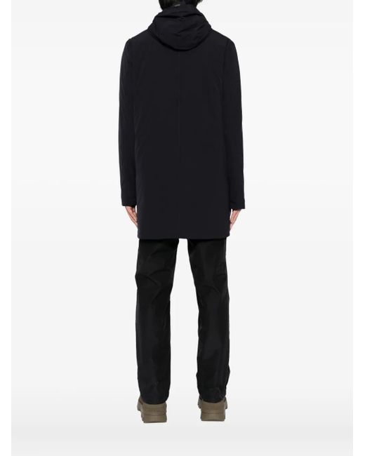 Herno Blue Hooded Lightweight Coat for men