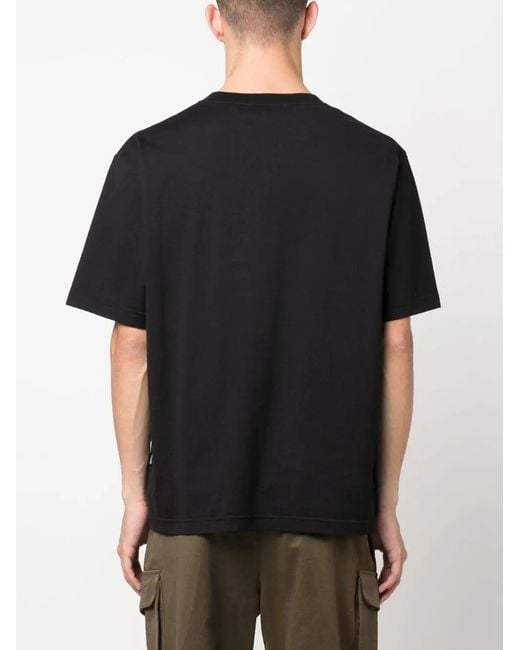 Palm Angels Black Logo-embroidered Cotton-jersey T-shirt X for men