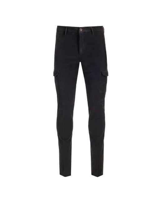 Al Duca D'aosta Blue Corduroy Cargo Pants for men