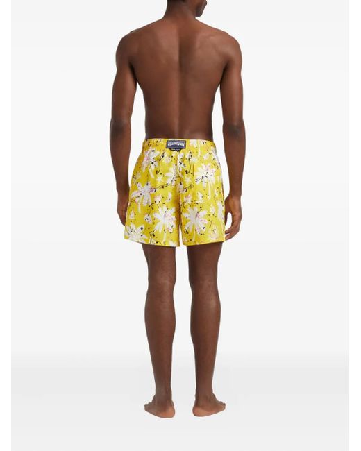 Vilebrequin Yellow Hawaii Splash Swim Shorts for men