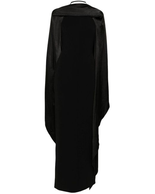 Vestido Dahlia largo con detalle de faja Solace London de color Black