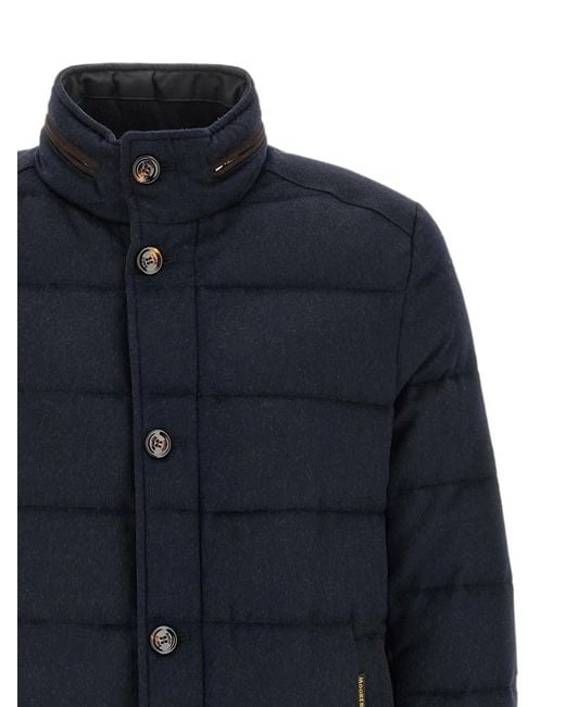 Moorer Blue Nolde-Ls9 Quilted Jacket for men