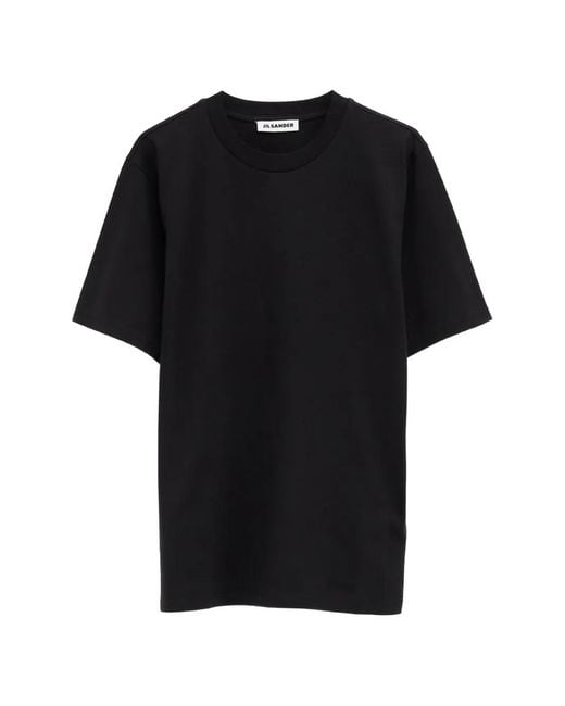 Jil Sander Black Drop-Shoulder T-Shirt