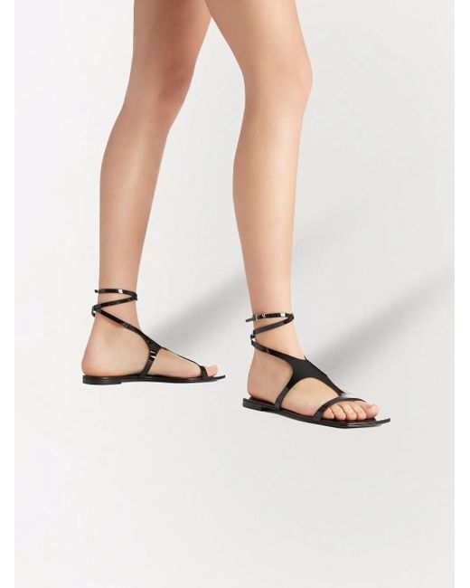 Giuseppe Zanotti Black Tutankamon Flat Sandals