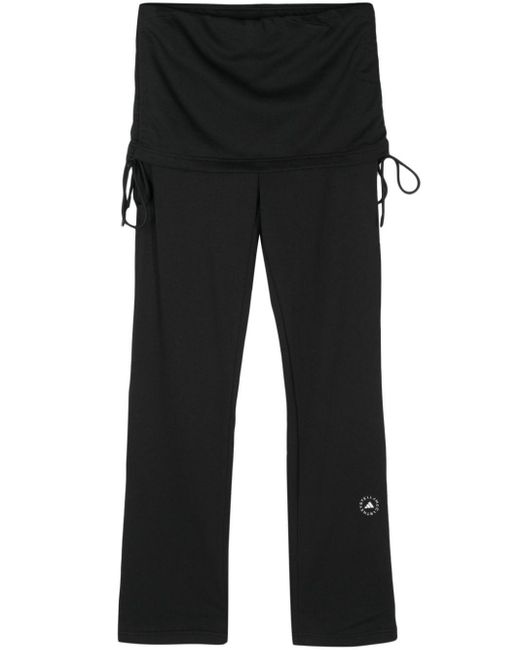 Pantalon droit à logo en relief Adidas By Stella McCartney en coloris Black