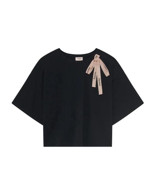 Repetto Black Bow-Detail Performance T-Shirt